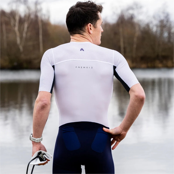 2026 Huub Anemoi 2 Sub22 Trisuit Til Mænd Anesub22flnw - Mørk Navy / Hvid